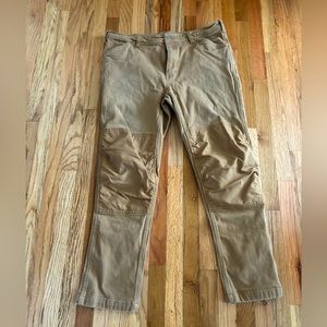 Topo Designs size 36 slim cut double knee camel color pant